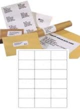 A4 Adhesive Address Printer Labels 18x Plain White Labels Per Sheet - 10 Sheets