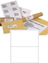 A4 Adhesive Address Printer Labels 2x Plain White Labels Per Sheet - 500 Sheets