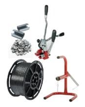 Pallet Strapping Banding Kit Pack Set - 1 Coil / Multi Tool / Metal Seals / Coil Stand