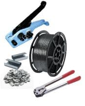 Pallet Strapping Banding Kit Pack Set - 1 Coil / Tension & Sealer Tools / Metal Seals