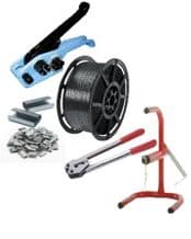 Pallet Strapping Banding Kit Pack Set - 1 Coil / Tools / Metal Seals / Coil Stand