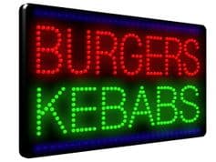 Bright Burgers Kebabs LED Sign (LDX-28)