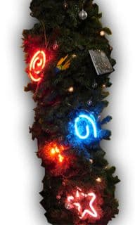 Garland post with Neon Art