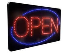 Open Blue Border LED Sign (LDX-02)
