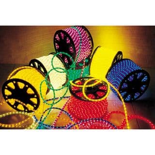 Red,Green,Blue,Clear,Yellow 45m Static Duralight Rope Light