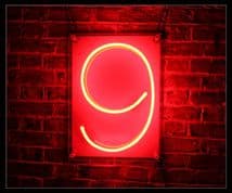 "9" Neon Sign