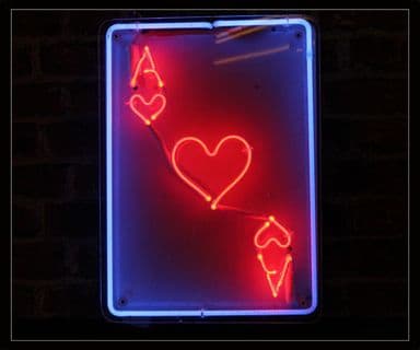 ACE OF HEARTS Neon Sign