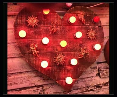 Angel Heart Bulb Sign