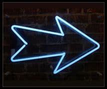 ARROW in Blue Neon Sign