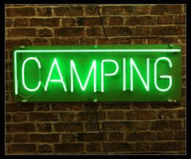 Camping Neon Sign
