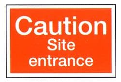Caution Site Entrance