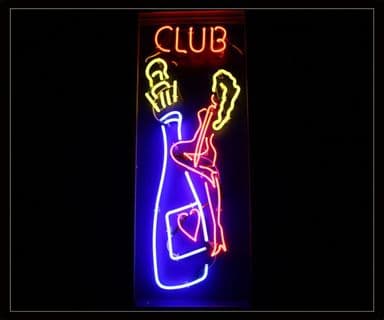 Club with bottle Neon Sign