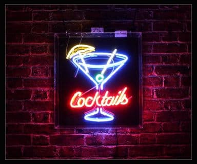 Cocktails 2 Neon Sign