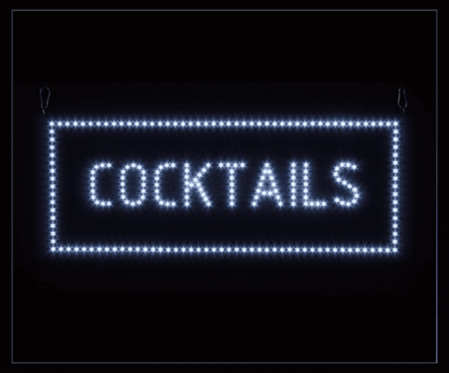 COCKTAILS LED SIGN 3