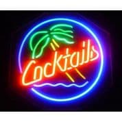Cocktails (round) Neon Sign