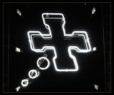 Cross and Circles Neon Sign