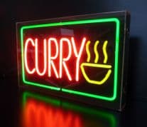 Curry neon sign