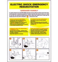 Electric Shock Emergency Resuscitation Poster