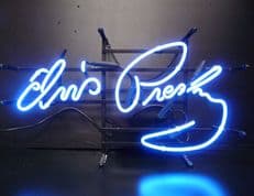 Elvis Signature Neon Sign