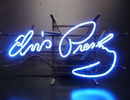 Elvis Signature Neon Sign