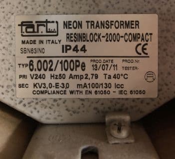 Fart Neon Transformer - 6002/100 P. e.