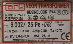 Fart Neon Transformer - 6002/25 P. e.