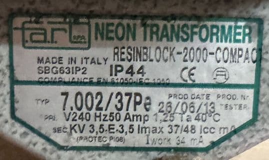 Fart Neon Transformer - 7002/37 P. e.