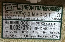 Fart Neon Transformer - 8002/37 P. e.