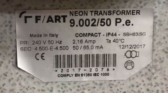 Fart Neon Transformer - 9002/50 P. e.