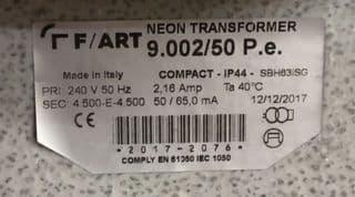 Fart Neon Transformer - 9002/50 P. e.