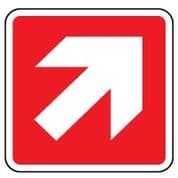 Fire Safety Sign - Fire Arrow 45 Right 011