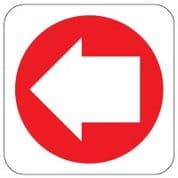 Fire Safety Sign - Fire Arrow Left 016