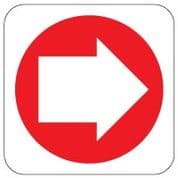 Fire Safety Sign - Fire Arrow Right 018