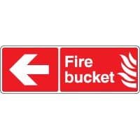 Fire Safety Sign - Fire Bucket Arrow 052