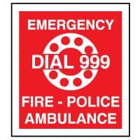 Fire Safety Sign - Fire Emergency Dial 999 028