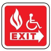 Fire safety sign - Fire Escape Handicap 054