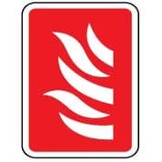 Fire safety sign - Fire Flames 008