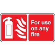Fire safety sign - Fire For Use On Any Fire 088