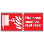 Fire safety sign - Fire Hose Must Be 064