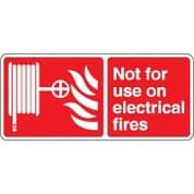 Fire safety sign - Fire Not For Use On 098