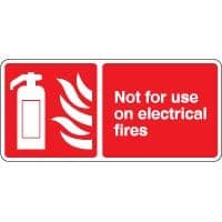 Fire safety sign - Fire Not For Use On