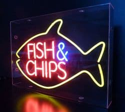Fish and Chips Neon Sign
