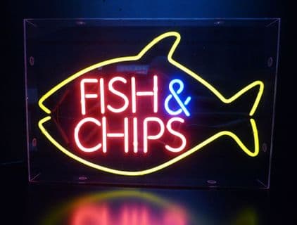 Fish and Chips Neon Sign