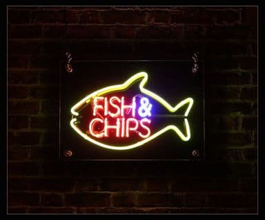 Fish and Chips Neon Sign