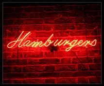 Hamburgers Neon Sign