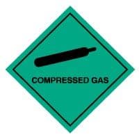 Hazard safety sign - Compressed Gas 002