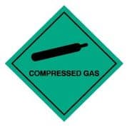 Hazard safety sign - Compressed Gas 002