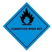 Hazard safety sign - Dangerous When Wet 010