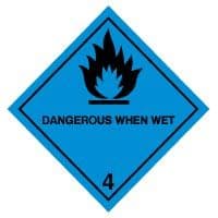 Hazard safety sign - Dangerous When Wet 011