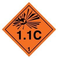 Hazard safety sign - Explosive 1.1C 015